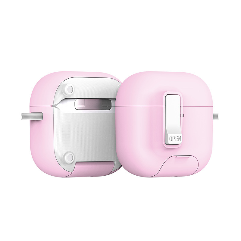 Θήκη προστασίας AirPods Pro 3 με pop-up παράθυρο — TPU+PC περίβλημα, αλουμινένιος σφιγκτήρας, πολυλειτουργική και φορητή