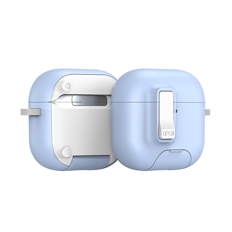 Θήκη προστασίας AirPods Pro 3 με pop-up παράθυρο — TPU+PC περίβλημα, αλουμινένιος σφιγκτήρας, πολυλειτουργική και φορητή