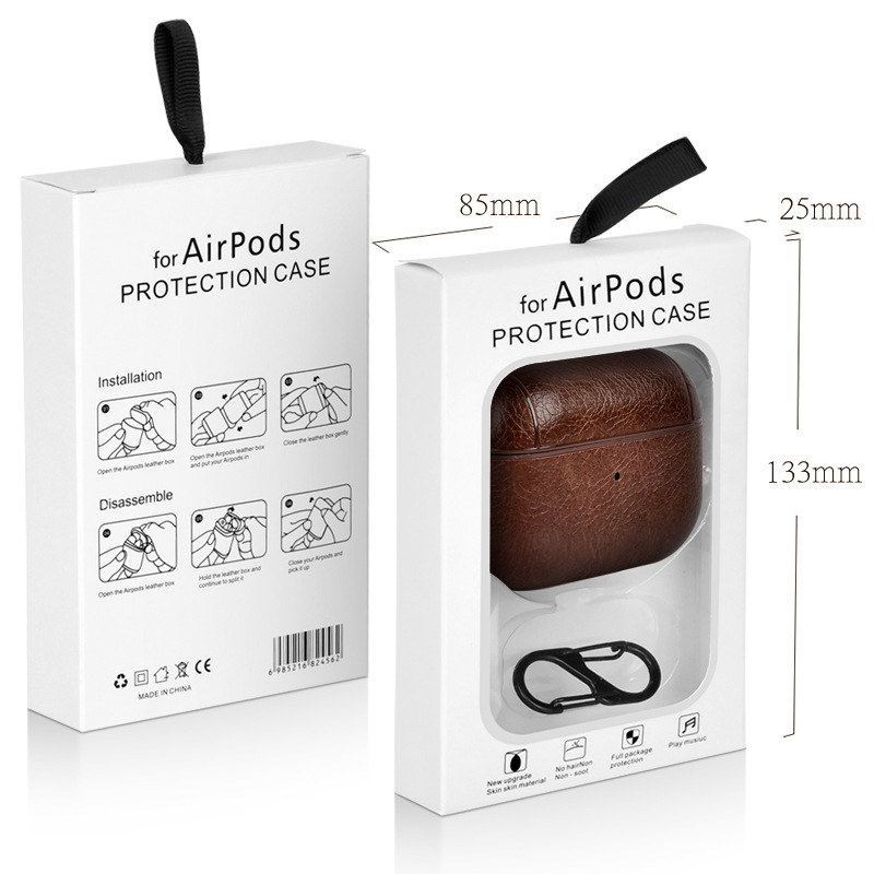 HOJAR AirPods Pro3 védőtok - műbőr, kézzel készült, multifunkcionális, univerzális Apple-kompatibilis