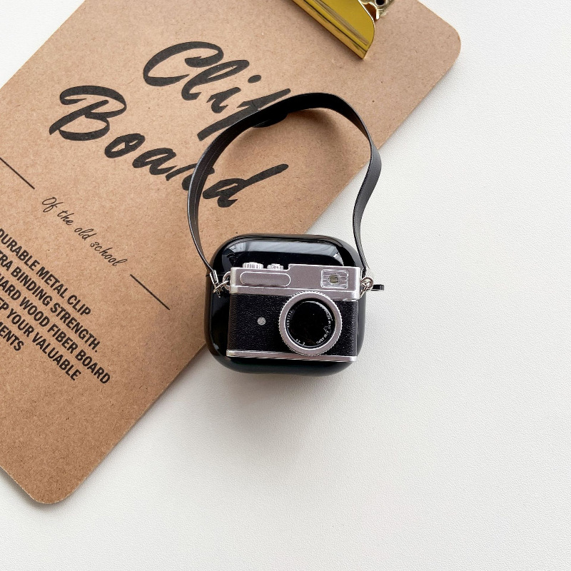 Fénylő antik bőr textúrájú AirPods védőtok – TPU anyag, ragasztott kivitelezés, hordozható, Apple-kompatibilis, testreszabás támogatott