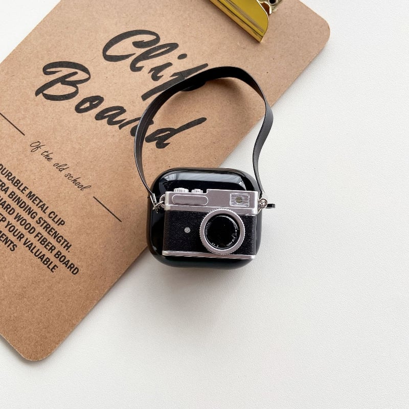 Fénylő antik bőr textúrájú AirPods védőtok – TPU anyag, ragasztott kivitelezés, hordozható, Apple-kompatibilis, testreszabás támogatott