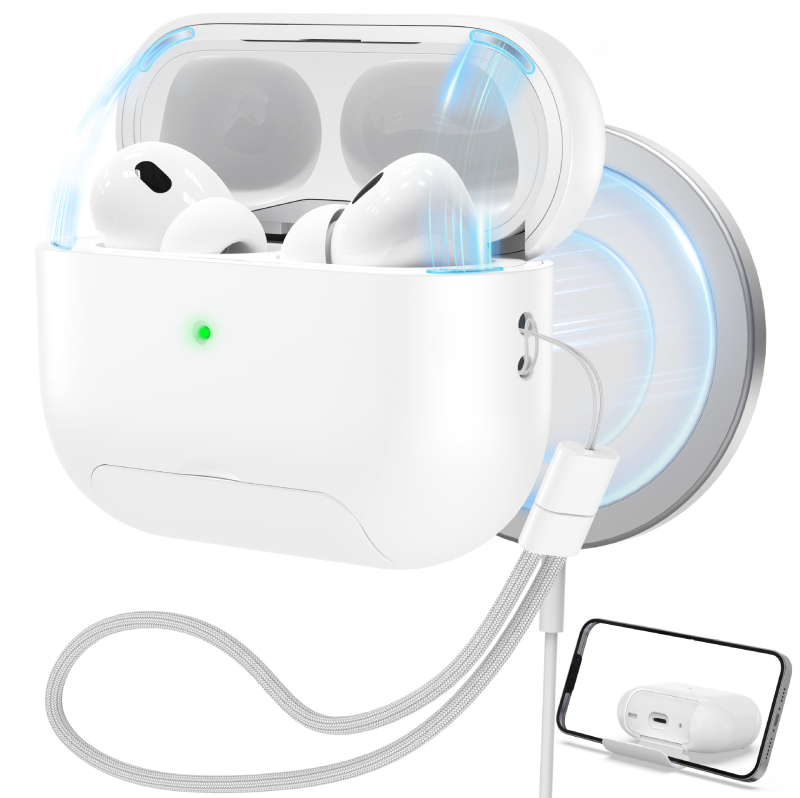 Θήκη προστασίας AirPods Pro 2, TPU, χύτευση με έγχυση, καθολική, μαγνητικό καπάκι, ασύρματη φόρτιση