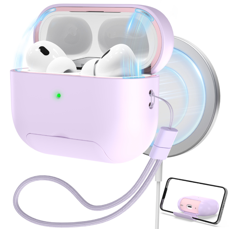 Θήκη προστασίας AirPods Pro 2, TPU, χύτευση με έγχυση, καθολική, μαγνητικό καπάκι, ασύρματη φόρτιση