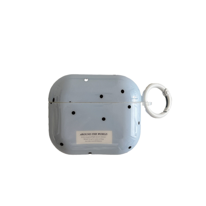 Carcasă de protecție pentru AirPods 4 generație, cu model cu buline în stil desen animat; TPU husă moale; imprimare prin transfer termic