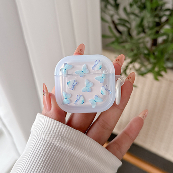 Carcasă AirPods Pro și AirPods 4 cu design fluture – TPU, turnare prin injecție, universal Apple compatibil, Nothing