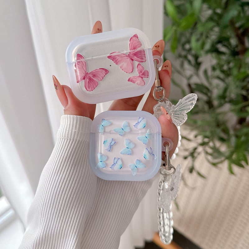 Carcasă AirPods Pro și AirPods 4 cu design fluture – TPU, turnare prin injecție, universal Apple compatibil, Nothing