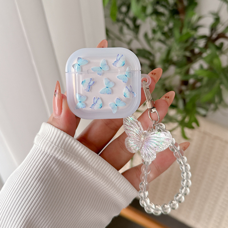 Carcasă AirPods Pro și AirPods 4 cu design fluture – TPU, turnare prin injecție, universal Apple compatibil, Nothing