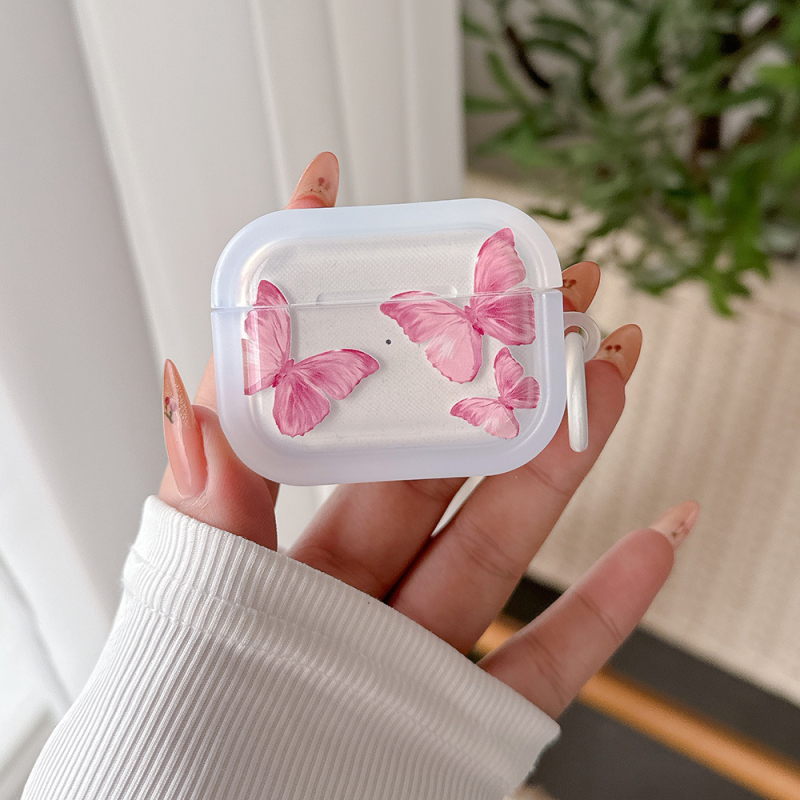 Carcasă AirPods Pro și AirPods 4 cu design fluture – TPU, turnare prin injecție, universal Apple compatibil, Nothing