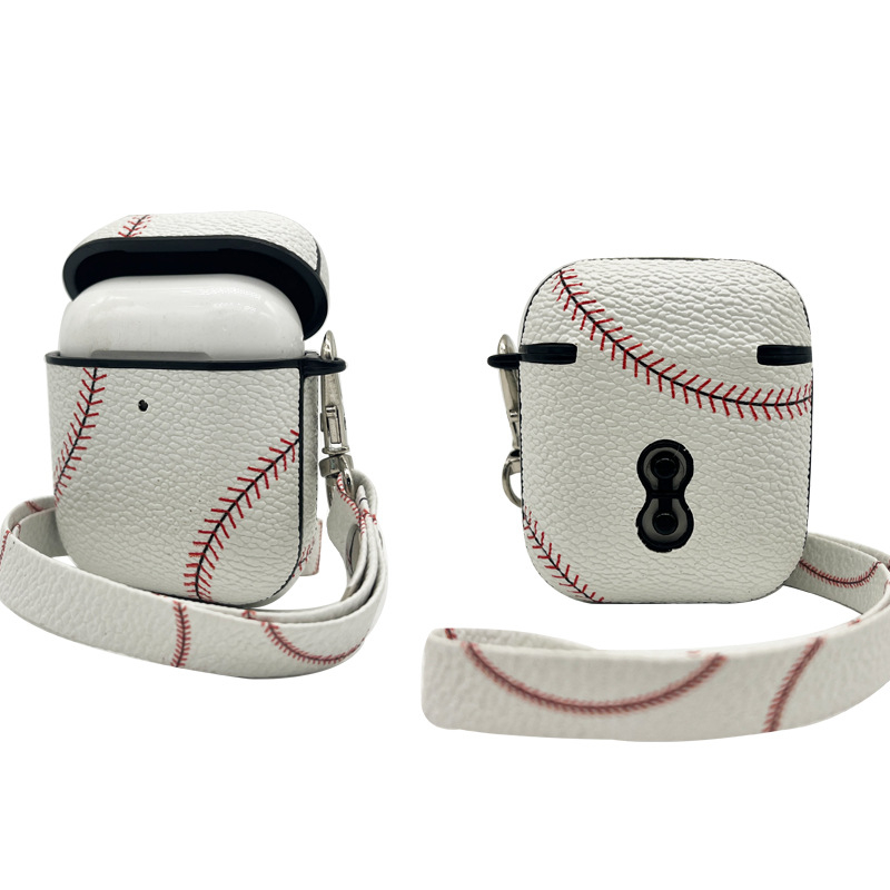 Caz protectie AirPods pentru 1/2/3/4 Pro/2 – Model cu bile, Carcasă PU rigidă, Design embosat, Compatibil Apple