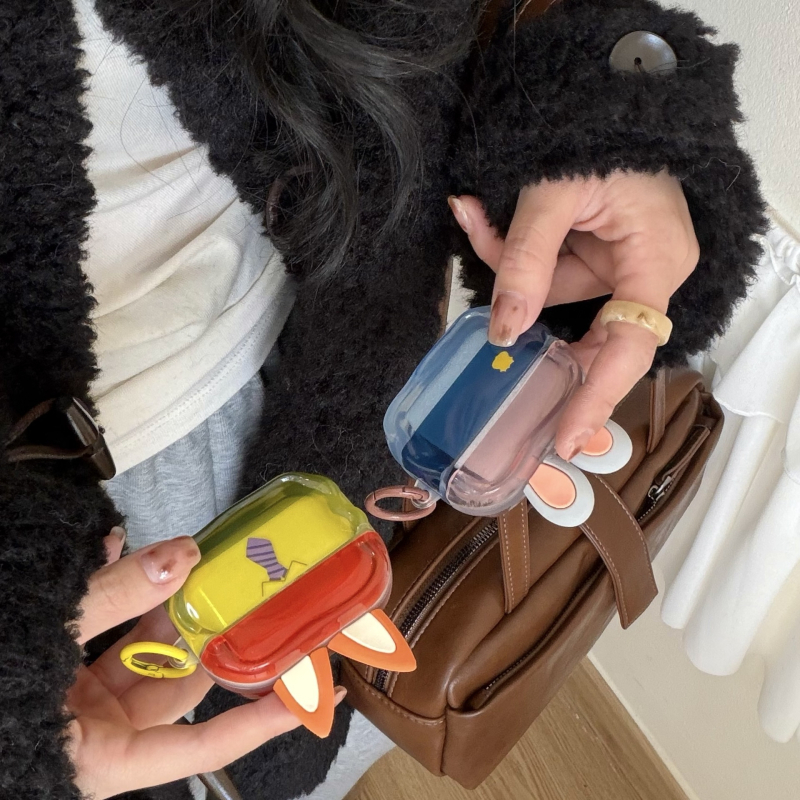 AirPods tok Zootopia design Nick és Judy, domborított TPU, hordozható, univerzális kompatibilitás Apple eszközökkel