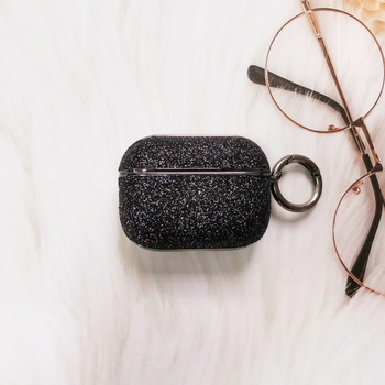 Husă de protecție pentru AirPods Pro/2/3, husă rigidă, PC material, electroplating, glitter design (Material: PC • Stil: Carcasă rigidă • Tehnologie: Electroplating • Design: Glitter • Potrivit: AirPods Pro/2/3)