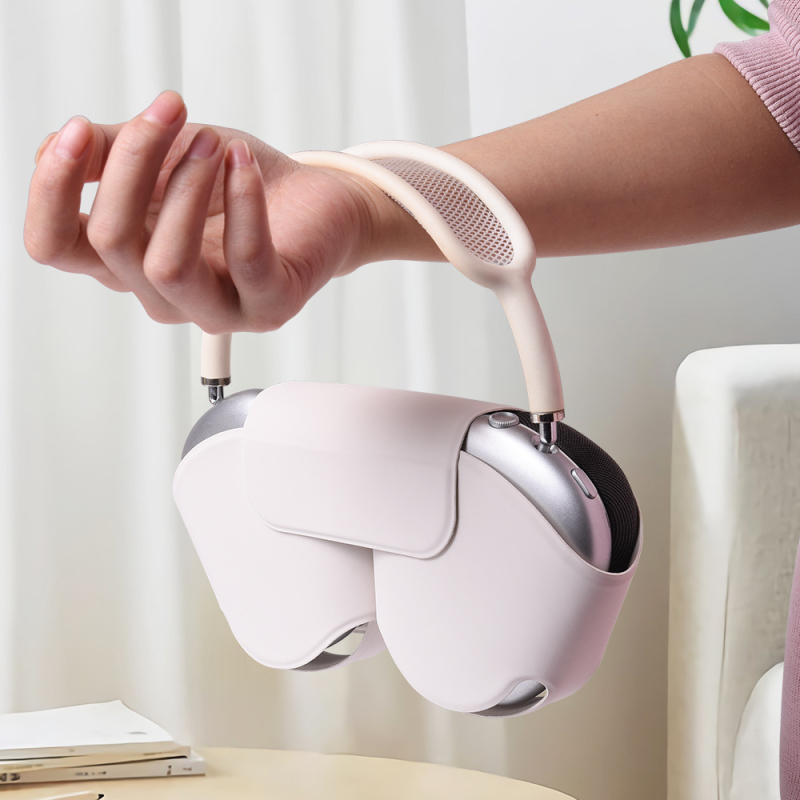 AirPods Max szilikon védőtok – embossált puha héj, Apple-kompatibilis