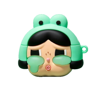 Калъф за AirPods Pro 2 с карикатурен дизайн на плачещо бебе Alice, PVC материал, инжекционно формован мек корпус, съвместим с Apple устройства