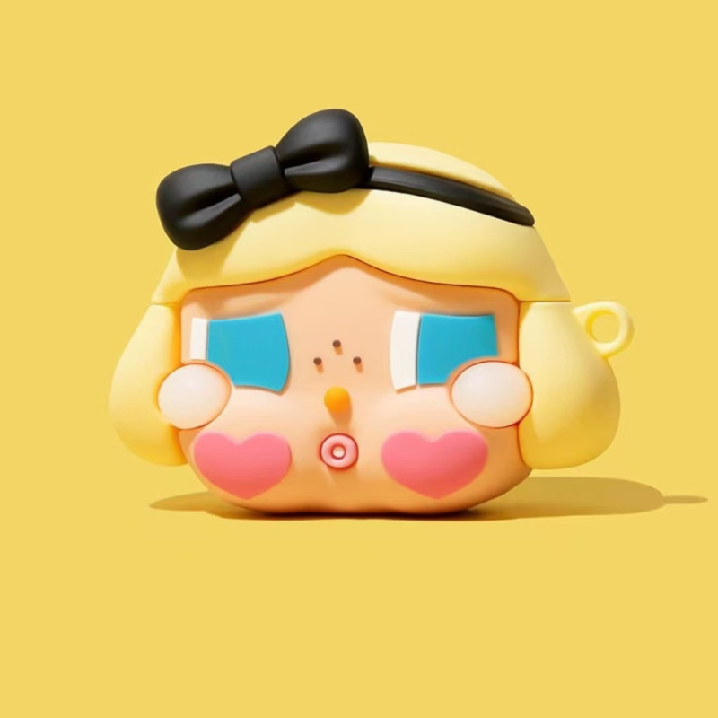 Калъф за AirPods Pro 2 с карикатурен дизайн на плачещо бебе Alice, PVC материал, инжекционно формован мек корпус, съвместим с Apple устройства