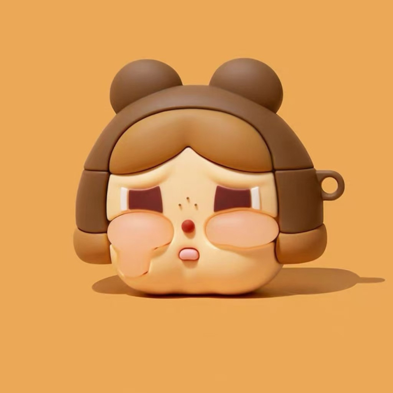 Калъф за AirPods Pro 2 с карикатурен дизайн на плачещо бебе Alice, PVC материал, инжекционно формован мек корпус, съвместим с Apple устройства