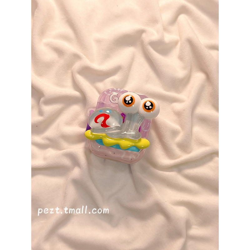 Калъф за AirPods с 3D дизайн на СпонджБоб (TPU • Карикатурен стил • Ръчна изработка • Персонализация • Съвместим с Apple AirPods)