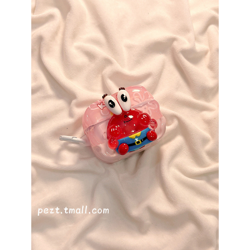 Калъф за AirPods с 3D дизайн на СпонджБоб (TPU • Карикатурен стил • Ръчна изработка • Персонализация • Съвместим с Apple AirPods)