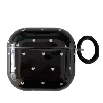 Защитен TPU кейс за AirPods 4, AirPods Pro 2 и AirPods 3 — мек корпус, карикатурен стил, термотрансфер, дизайн полка-дот сърце