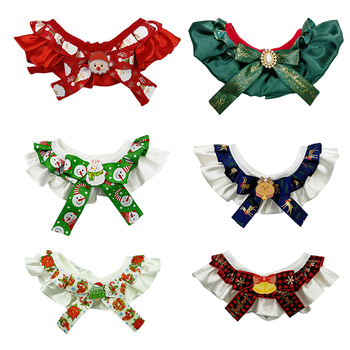 Háziállat karácsonyi nyakörv masnival – Poliészter, Univerzális illeszkedés, Shanghai-ban gyártva
