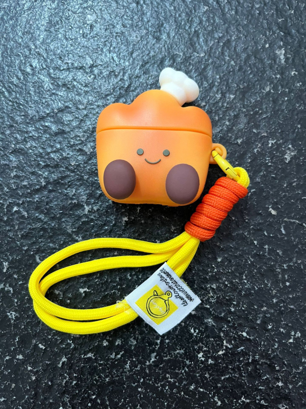 Silikonska futrola za AirPods Pro 3 s crtanim dizajnom kruha, kompatibilna s generacijama 1–4