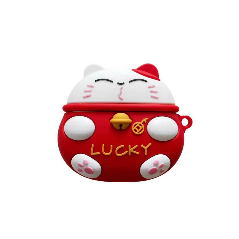 AirPods Pro tok – szilikonból, puha héj, rajzfilmszerű macska dizájn, kompatibil a 2. és 3. generációval