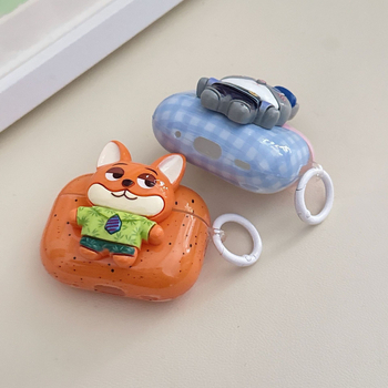 Силиконов защитен калъф за AirPods с гравиран модел, преносим универсален дизайн, съвместим с AirPods 4/3, Pro 2/3 и Apple Bluetooth 1/2 Gen