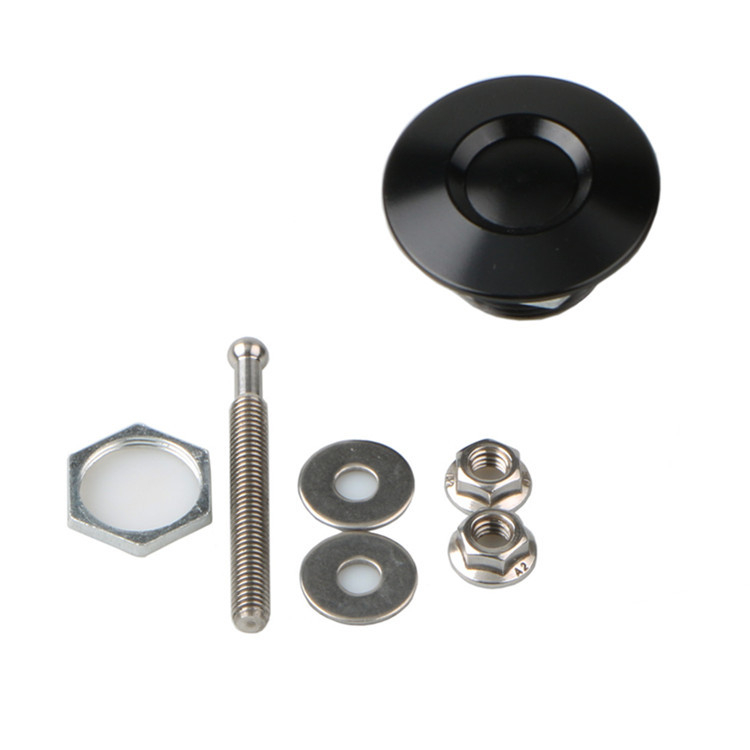 Mini autó hood zár – Rejtett zár, alumínium ötvözet, általános illeszkedés, első és hátsó lökhárítóhoz, testreszabható feldolgozás