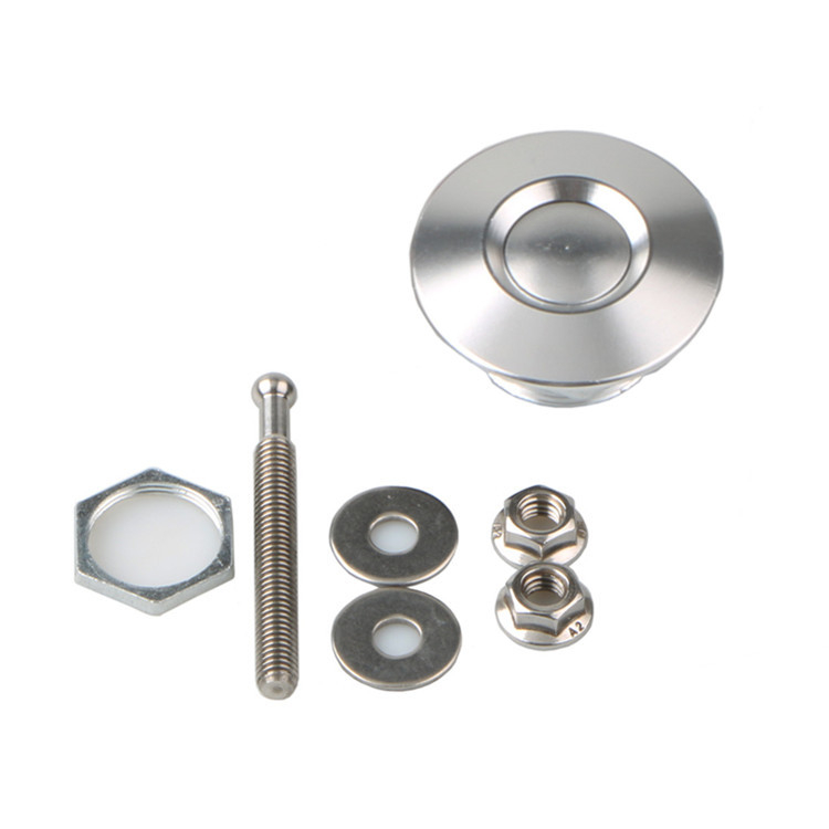 Mini autó hood zár – Rejtett zár, alumínium ötvözet, általános illeszkedés, első és hátsó lökhárítóhoz, testreszabható feldolgozás