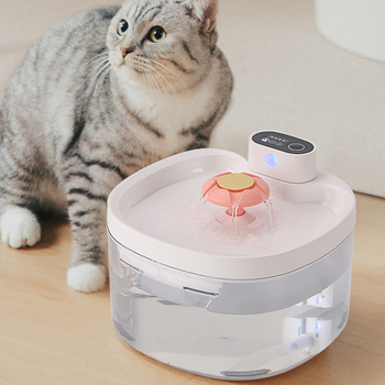 Okos vezeték nélküli háziállat‑ivóvíz adagoló automatikus érintőérzékelővel, levehető, csendes működés, macska és kutya részére, szűrő rendszer