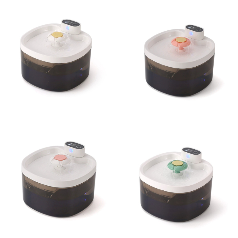 Okos vezeték nélküli háziállat‑ivóvíz adagoló automatikus érintőérzékelővel, levehető, csendes működés, macska és kutya részére, szűrő rendszer