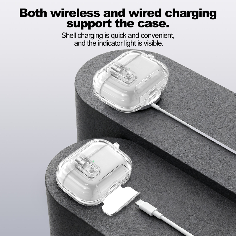 Θήκη προστασίας AirPods Pro 3 και AirPods 4 – Διαφανές TPU μαλακό κέλυφος, Κατασκευή με έγχυση, Συμβατό με Apple, Υποστήριξη προσαρμογής