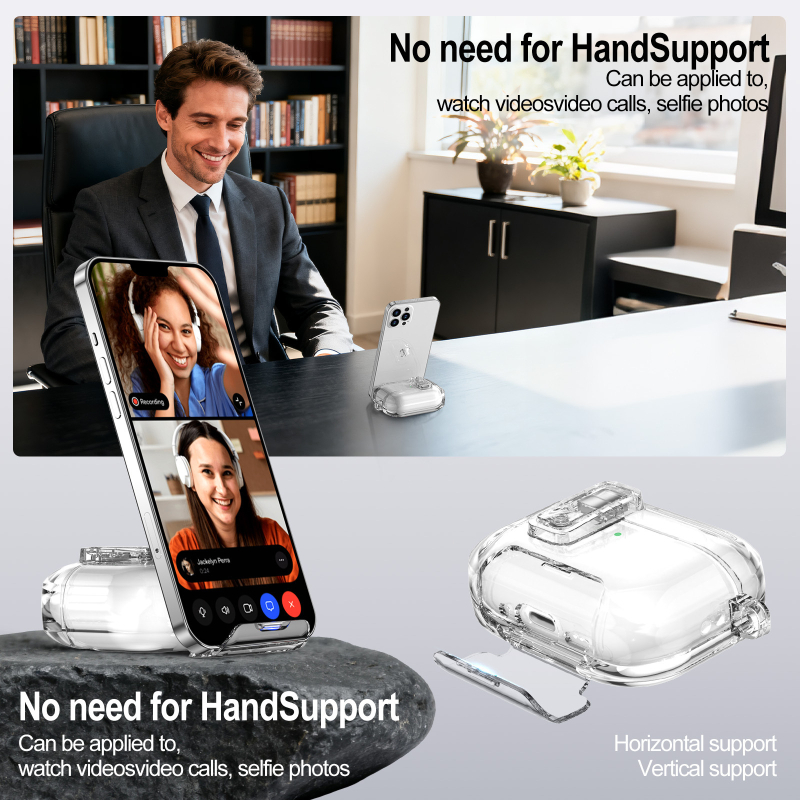 Θήκη προστασίας AirPods Pro 3 και AirPods 4 – Διαφανές TPU μαλακό κέλυφος, Κατασκευή με έγχυση, Συμβατό με Apple, Υποστήριξη προσαρμογής