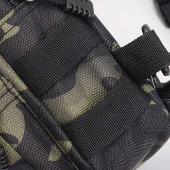 Muška kamuflažna taktička torba za prsa za vožnju biciklom i vanjske aktivnosti — Oxford tkanina, maskirani uzorak, prozračna, vodootporna, ultra lagana, poliester podstava