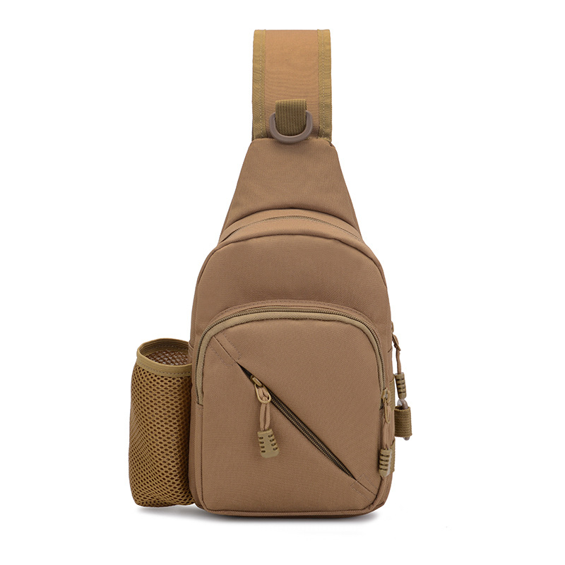 Muška kamuflažna taktička torba za prsa za vožnju biciklom i vanjske aktivnosti — Oxford tkanina, maskirani uzorak, prozračna, vodootporna, ultra lagana, poliester podstava