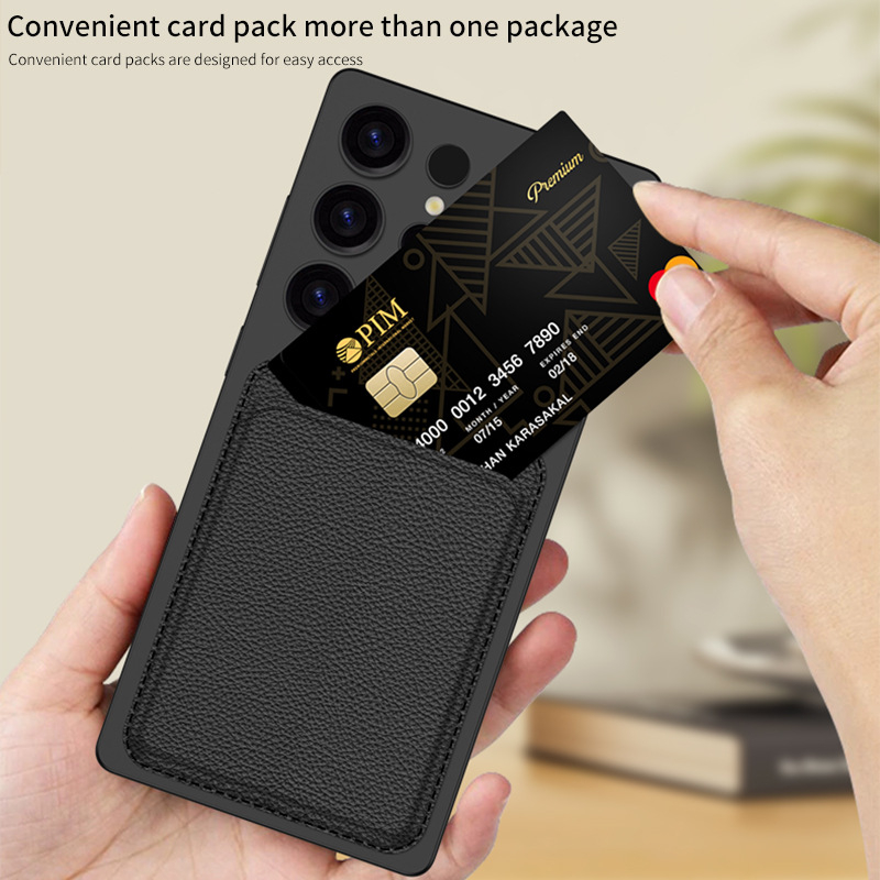 Θήκη Samsung S25 Ultra με μαγνητικό πίσω κάτοχο καρτών – σκληρή θήκη από PC, χύτευση με έγχυση, μινιμαλιστικό στυλ, προστασία από πτώσεις, δυνατότητα προσαρμογής