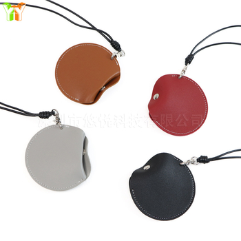 Калъф за AirPods от изкуствена кожа с релеф, портативен универсален презрамков дизайн за врата, с възможност за персонализиране за модел 13966628563