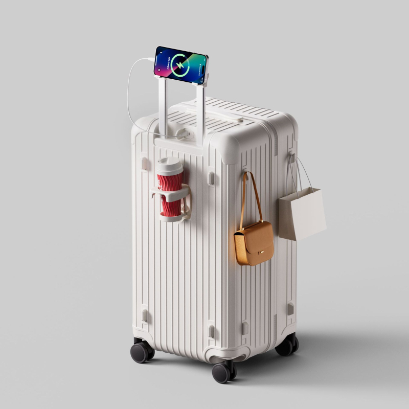 30-inčni kofer od polikarbonata s velikom kapacitetom, TSA kombinirano zaključavanje, zatvarač, universalni kotačići, težina 3,6 kg