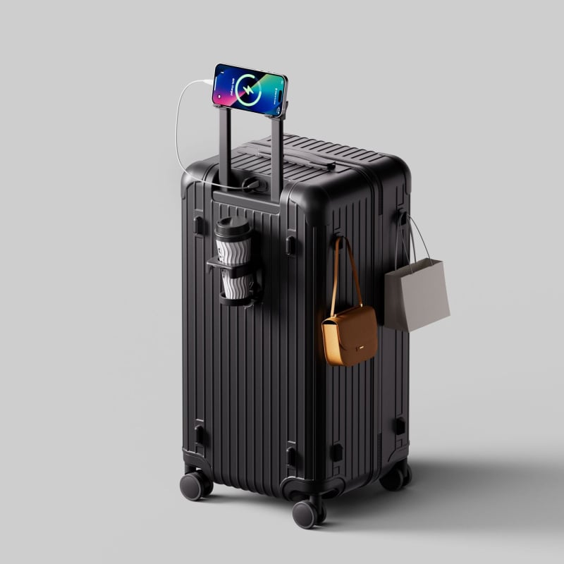 30-inčni kofer od polikarbonata s velikom kapacitetom, TSA kombinirano zaključavanje, zatvarač, universalni kotačići, težina 3,6 kg