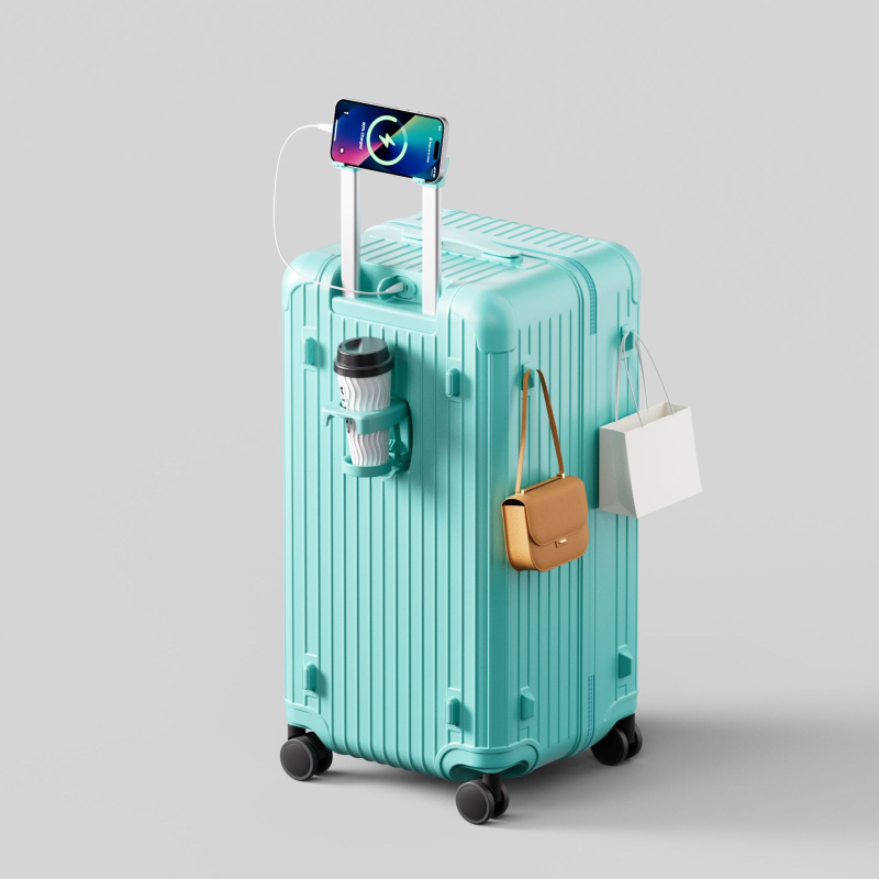 30-inčni kofer od polikarbonata s velikom kapacitetom, TSA kombinirano zaključavanje, zatvarač, universalni kotačići, težina 3,6 kg