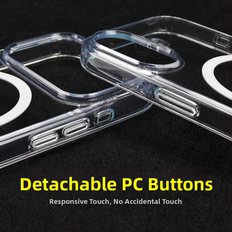 Dvojitý TPU+PC ochranný kryt pre iPhone 12–14 sériu, odolný proti nárazom a Pádu, magnetické priľnutie, TPU rám 2 mm + zadný panel PC 2 mm