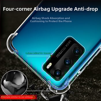 Huawei P40 Pro tālruņa vāciņš — pilns segums, mīksts silikons, pret kritienu aizsardzība