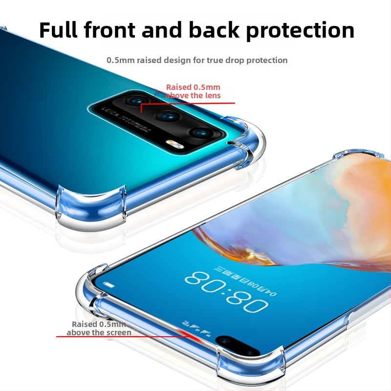 Huawei P40 Pro tālruņa vāciņš — pilns segums, mīksts silikons, pret kritienu aizsardzība