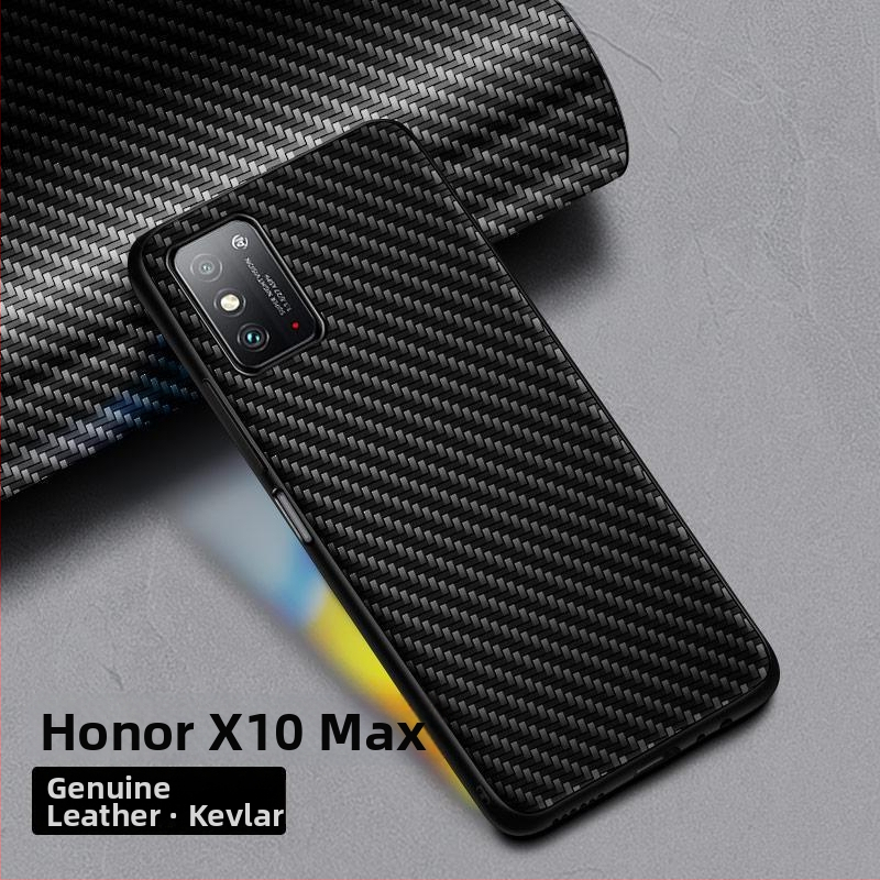Telefonu vāciņš Huawei Honor X10/X10 Max, pilnīga aizsardzība, kritienu izturība, Kevlar 5G versija, mākslīgā āda, biznesa stils