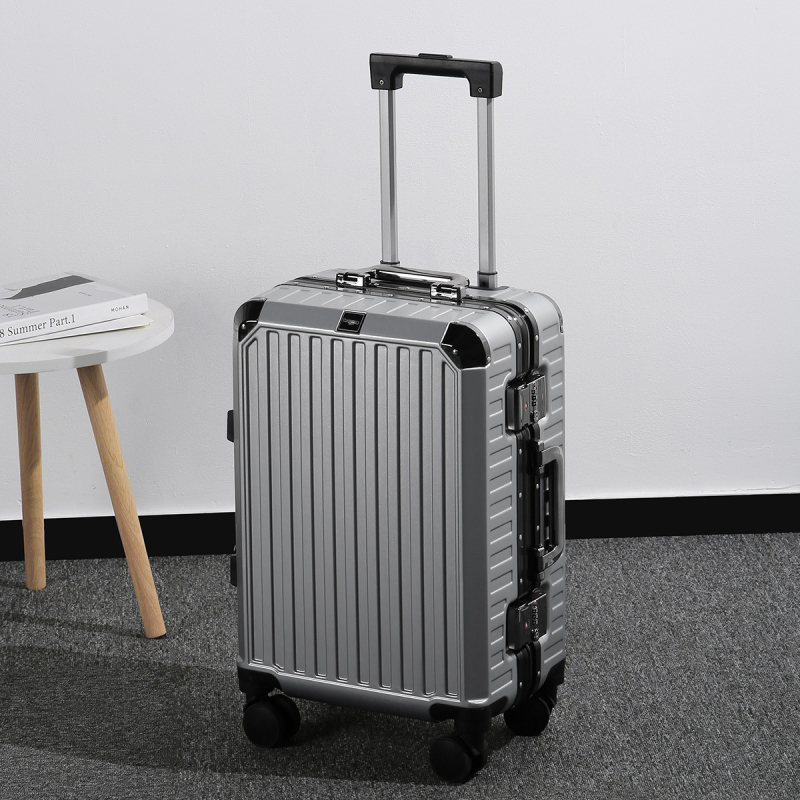 Kofer s aluminijskim okvirom, velik kapacitet, tiši okretni kotači, kofer za putovanje s TSA kombinacijskom bravom, višenamjenski