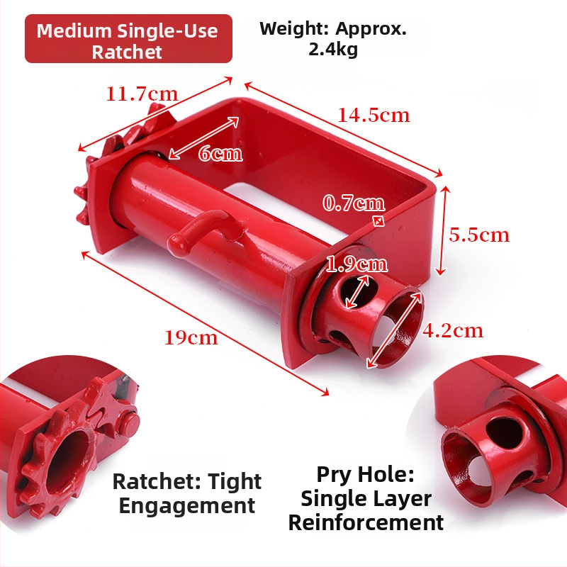 Kravas automaņa auklas spriegotājs ar blīviem zobiem, bloķējošs ratchet mehānisms, augstas oglekļa tērauds, modelis 1-2