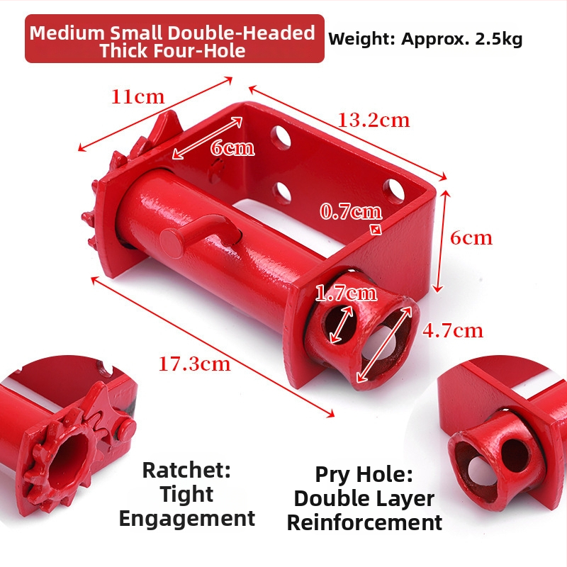 Kravas automaņa auklas spriegotājs ar blīviem zobiem, bloķējošs ratchet mehānisms, augstas oglekļa tērauds, modelis 1-2
