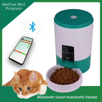 hranitor automat pentru animale de companie, hrănire programată, capacitate mare, pentru hrană de pisică și câine, design fix