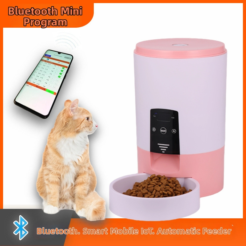 hranitor automat pentru animale de companie, hrănire programată, capacitate mare, pentru hrană de pisică și câine, design fix