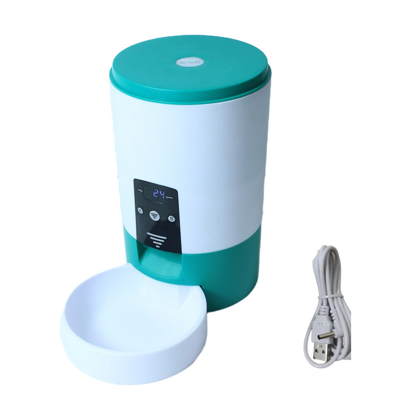 hranitor automat pentru animale de companie, hrănire programată, capacitate mare, pentru hrană de pisică și câine, design fix