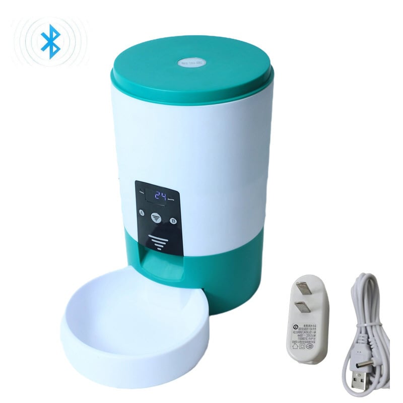 hranitor automat pentru animale de companie, hrănire programată, capacitate mare, pentru hrană de pisică și câine, design fix